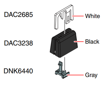 CROSSFADER KNOP SET (P-LOCK)